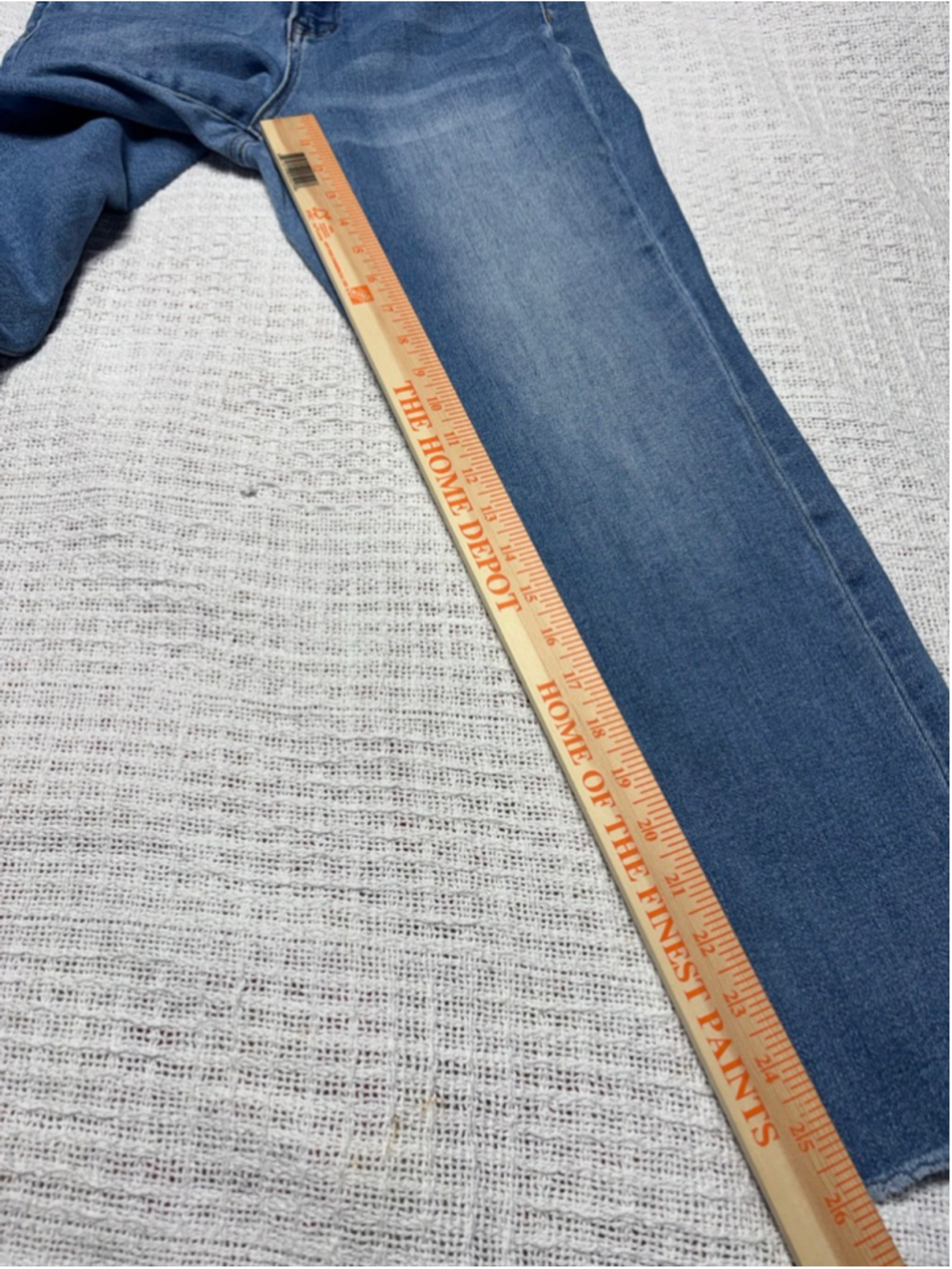 Flying Monkey VTG Retro Inspire High Rise Raw Hem Crop Slim Straight Jeans Sz 29 - Picture 5 of 9